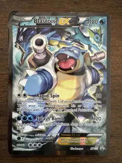 Pokemon TCG Blastoise EX XY122 Holo Black Star Promo DAMAGED - Image 1
