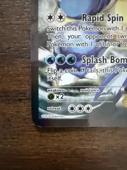 Pokemon TCG Blastoise EX XY122 Holo Black Star Promo DAMAGED - Image 4