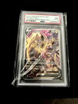 2021 POKEMON SWSH BLACK STAR PROMO #183 FULL ART/JOLTEON V PSA 9 PREMIUM COLL. - Image 3