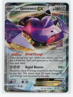 Pokemon TCG - Genesect EX 64/124 - Fates Collide - Ultra Rare Holo - Image 1