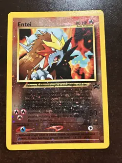 Entei 34 Reverse Cosmos MP Pokemon TCG Blaxk Star Promo WOTC Spell Of The Unown - Image 1