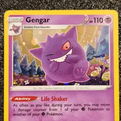 Pokemon TCG - Gengar SWSH052 Black Star Promo Cosmos Holo “Champions Path” LP - Image 2