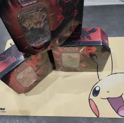 Pokemon Sealed Destined Rivals Team Rocket Tin Set of 3 New - Image 1