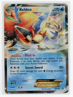 Pokemon TCG - Keldeo EX 49/149 - Boundaries Crossed - Ultra Rare Holo - Image 1