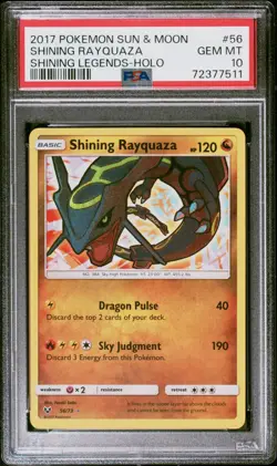 Pokemon Shining Rayquaza Shining Legends #56/73 Holo - PSA 10 Gem Mint (2017) - Image 1