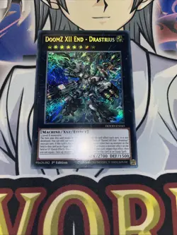 DOOD-EN045 DoomZ XII End - Drastrius Secret Rare 1st Ed YuGiOh - Image 1