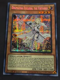 Yugioh Dogmatika Ecclesia, the Virtuous MP21-EN101 Secret Rare 1st Ed NM - Image 1