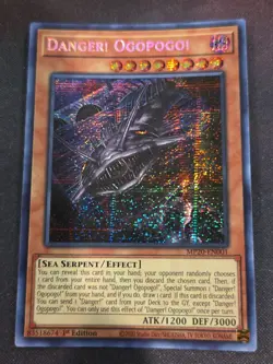 Yugioh Danger! Ogopogo! MP20-EN001 Secret Rare 1st Ed NM - Image 1