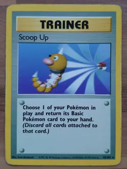 Scoop Up 78/102, Rare, Base Set, Unlimited, Pokemon Card - Image 5