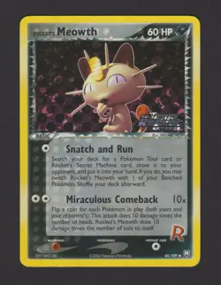 Rocket’s Meowth Reverse EX Team Rocket Returns 46/109 - Pokemon Card ENG 2004 - Image 1