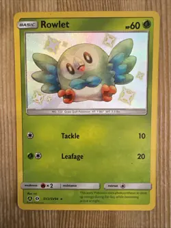 Rowlet - SV2/SV94 - Pokemon Hidden Fates Sun & Moon Shiny Rare Card NM - Image 1