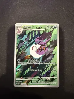 Arbok Pokemon Trading Card Holofoil Rare 130 HP Darkness Fang - Image 1