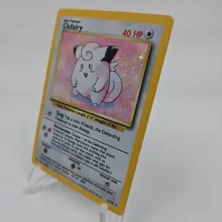 Pokemon TCG Clefairy Base Set Holo Unlimited Rare Card 5/102 - Image 2