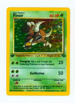 1999 Pinsir Pokemon Jungle Set #9 1st Edition English Holo Pokemon TCG Card - Image 1