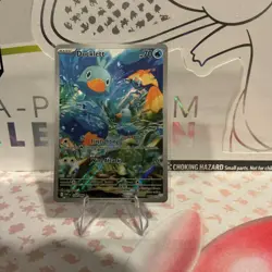 Ducklett 109/086 Pokemon TCG Scarlet & Violet White Flare Illustration Rare Card - Image 1