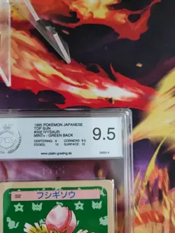Pokemon Card Bisaknosp Ivysaur Topsun 1995 Banda Japanese PGS PSA 9.5 Green Back - Image 4