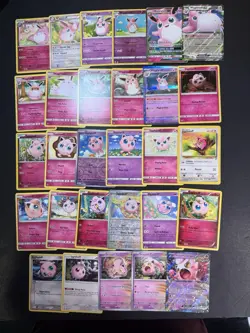 Pokemon Card Lot 29 Jigglypuff Igglybuff Wigglytuff Cards Holo, Rare Vintage - Image 1