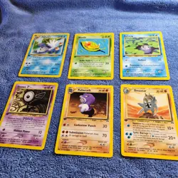 6 First Edition 2001 Pokemon Vintage Pocket Monsters Cards - Image 1