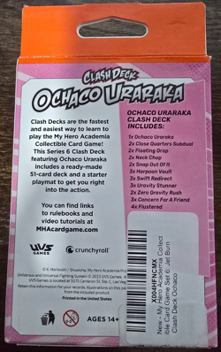My Hero Academia Collectible Card Game - Clashed Deck Ochaco Uraraka NIB - Image 2