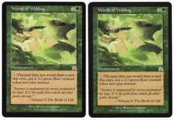 Words of Wilding x2 2x 2002 Onslaught Green Rare Enchantment MTG NM AZ1 - Image 1