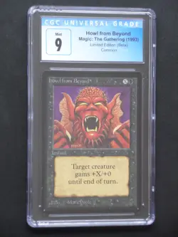 Magic the Gathering MTG Howl From Beyond 1993 Limited Edition Beta CGC 9 Mint - Image 1