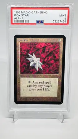 1993 MTG Magic the Gathering Iron Star Alpha Uncommon PSA 9 MINT -GradedAlpha- - Image 1