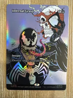 Infernal Grasp - Borderless FOIL - Spider-man MAR - 0018 - MTG - NM - Image 1