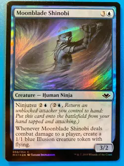 MTG 1x FOIL Moonblade Shinobi Modern Horizons Pauper Magic the Gathering x1 NM - Image 1