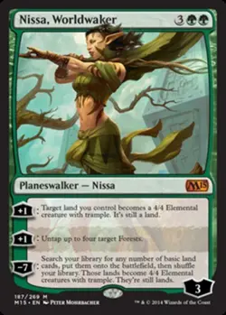 1 x Nissa, Worldwaker - Magic 2015 - NM-Mint - MTG - Image 1