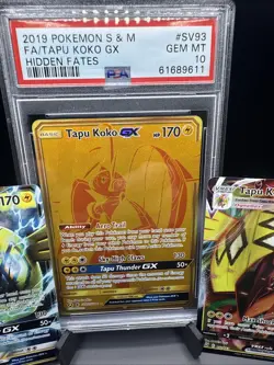 Pokemon Tapu Komi GX Hidden fates SV93/SV94 PSA Gem mint 10 Plus Bonus Cards! - Image 2