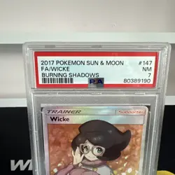 Wicke Full Art 147/147 Psa 7 Burning Shadows [NM] Pokemon FA Sun & Moon SM 2017 - Image 2