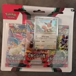 Pokemon TCG - Obsidian Flames - Triple Booster Blister - Eevee Promo - Image 1