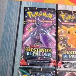 4X Pokemon Destinos De Paldea Espanol / Spanish Booster Pack Art Set Escar y Pur - Image 2
