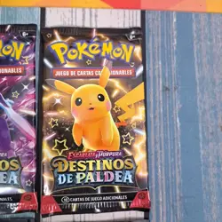 4X Pokemon Destinos De Paldea Espanol / Spanish Booster Pack Art Set Escar y Pur - Image 3