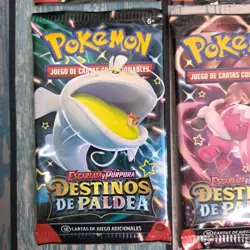 4X Pokemon Destinos De Paldea Espanol / Spanish Booster Pack Art Set Escar y Pur - Image 4