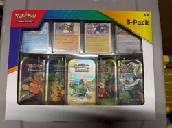 Pokemon TCG: 2023 Paldea Friends Mini Tin [Costco 5 Pack] [New/Factory Sealed] - Image 1