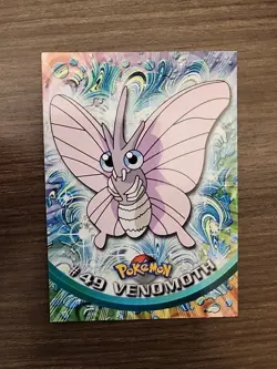 Pokemon Topps TV Animation Edition #49 Venomoth! Black Logo! - Image 1
