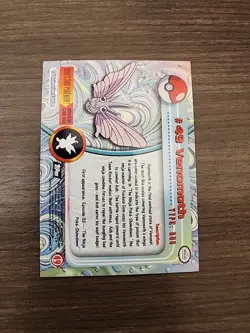 Pokemon Topps TV Animation Edition #49 Venomoth! Black Logo! - Image 2