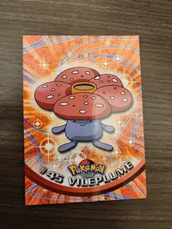 Pokemon Topps TV Animation Edition #45 Vileplume! Black Logo! - Image 1