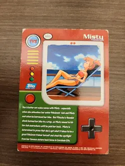 Pokemon Topps TV Animation Edition #TV3 Misty! Blue Logo! - Image 2