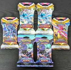Pokemon LOST ORIGIN CHILLING REIGN ASTRAL RADIANCE Sleeved Packs Regno Glaciale - Image 1