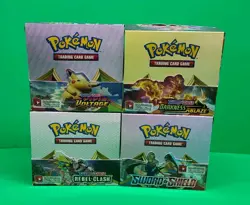 Pokemon TCG EMPTY Booster Boxes X4 With EMPTY Booster Packs Art WORKS - Image 1