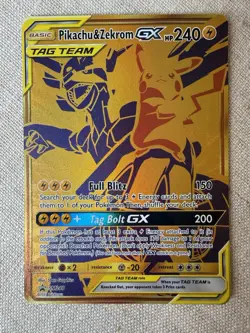 Pokemon TCG SM248 Pikachu & Zekrom GX Tag Team Black Star Promo Ultra Rare Holo - Image 1