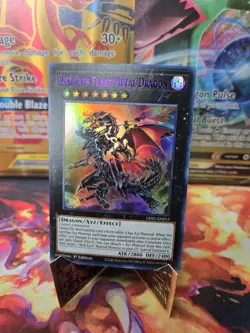 YUGIOH TCG RED-EYES FLARE METAL DRAGON LDS1-EN015 ULTRA 1ST EDITION Purple LP - Image 1