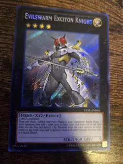 Evilswarm Exciton Knight LVAL-EN056 Legacy of the Valiant secret rare - Image 1