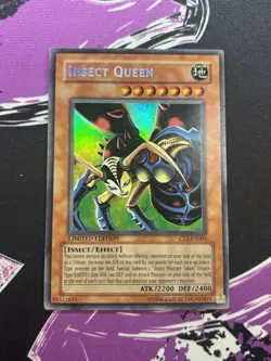 Yugioh Insect Queen CT1-EN005 Secret Rare Limited MP FOIL ERROR SUPER RARE PRINT - Image 1