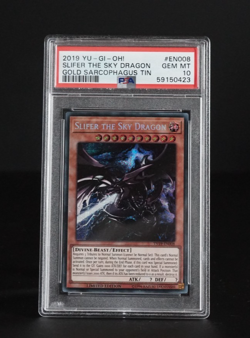 2019 Yugioh Slifer The Sky Dragon PSA 10, Gold Sarcophagus TN19-EN008 - Image 1