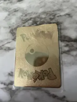 Pokemon TCG Charizard Gold Metal Fan Art VMAX Card 020/189 - Image 2