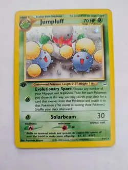 Pokemon TCG Jumpluff Neo Revelation Holo Card 9/64 Rare 1st Edition MP - Image 1