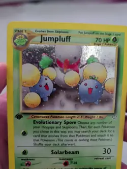 Pokemon TCG Jumpluff Neo Revelation Holo Card 9/64 Rare 1st Edition MP - Image 2
